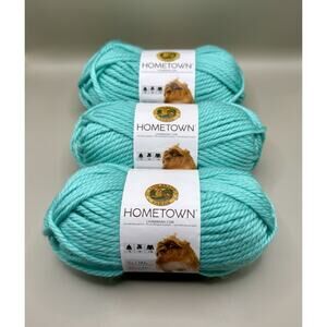Lion Brand Hometown Yarn Miami Seafoam Lot of 3 Skeins New 142g Bulky 5